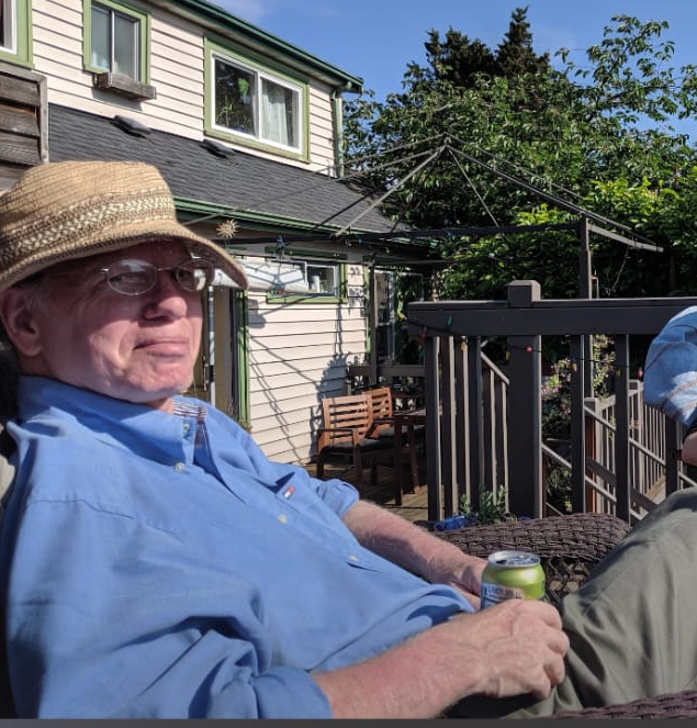 William Copper in seedle William Copper relaxing with family in Seattle's Ballard neighborhood.